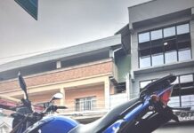 Moto com placa ilegível e pneu careca é removida pela Guarda Municipal em Itabirito